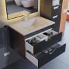 Тумба с раковиной Uperwood Modul 393020549 подвесная, матовая, черная, 65 см фото 6