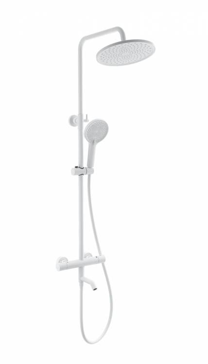 Душевая стойка Wonzon & Woghand WW-B3065-T1-MW с термостатом, белый