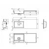 Раковина Uperwood Cosmos Quartz RCosmos Quartz120LJ над стиральной машиной, левая, жасмин, 120x48 фото 6