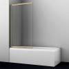 Шторка на ванну Wasserkraft Schunter 82S02-100 профиль матовое золото, стекло прозрачное, 100x140 фото 2