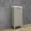 Тумба с раковиной Style Line Соло напольная, санд серая галька, раковина белая, 72x40x22 фото 2