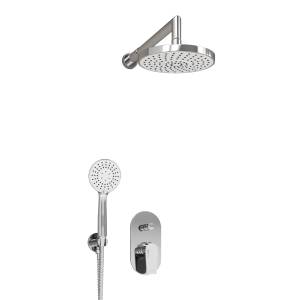 Душевой комплект Wasserkraft A16629 с верхней душевой насадкой, хром, встраиваемый, с лейкой