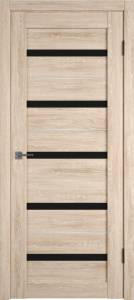 Межкомнатная дверь Владимирская Фабрика Дверей Atum Al 7 Sand Vellum стекло Black Gloss SM 800x2000