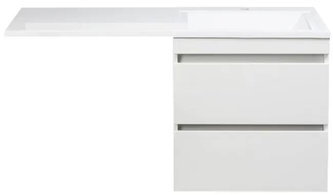 Тумба с раковиной Style Line Даллас 120 подвесная правая, белая