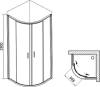 Душевой уголок Ravak BLCP4-90 Transparent, профиль белый фото 5