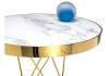 Кухонный стол Woodville Milena 11769 white / gold фото 3