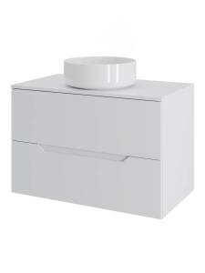 Тумба с раковиной Orange Line Li-70TuwMDF+B09-360W белый матовый, 70 см