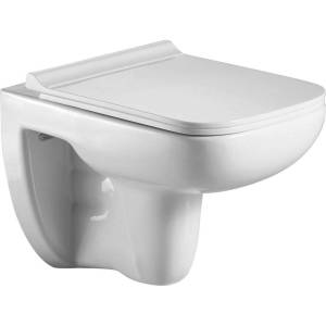 Унитаз подвесной Weltwasser WW SK 10000003810 Kehlbach 004GL-WT безободковый, с крышкой-сиденьем микролифт, белый глянцевый