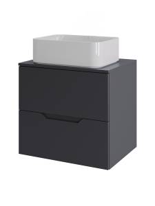 Тумба с раковиной Agger Свит SWE600ETGR-ST-2460W графит матовый, 60 см