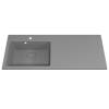 Раковина Uperwood Cosmos Quartz RCosmos Quartz120LS над стиральной машиной, левая, серый шелк, 120x48 фото 2