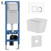 Комплект Iberica Blanca Toledo Alto IB.001M.TLA.231.831 унитаз безободковый, белый, сиденье микролифт, клавиша смыва белый глянцевый