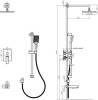 Душевой комплект Rush Thira TR3635-60Black С ВНУТРЕННЕЙ ЧАСТЬЮ, черный фото 3