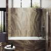 Шторка на ванну MaybahGlass MGV-656-4 69x140, поворотная, стекло прозрачное 6 мм, профиль хром глянцевый фото 3
