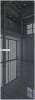 Межкомнатная дверь Profil Doors 1 AGN цвет профиля Вайт, стекло безопасное 4 мм зеркало серое 600x2000