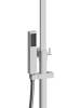 Душевая стойка BelBagno KRAFT-VSCM-T-IN с тропическим душем, поворотным изливом и термостатом, сатин фото 4