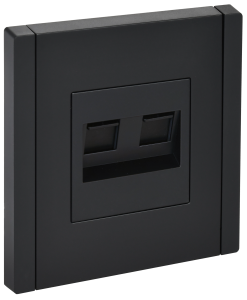 Розетка компьютерная RJ45 2-местная IEK Forte&Piano FP-K20-1-K02 черный