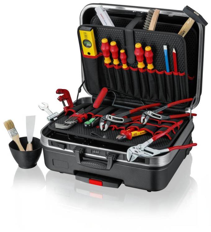 Набор инструментов KNIPEX BIG Basic Move Plumbing чемодан инструментальный для сантехники, 31 пр.
