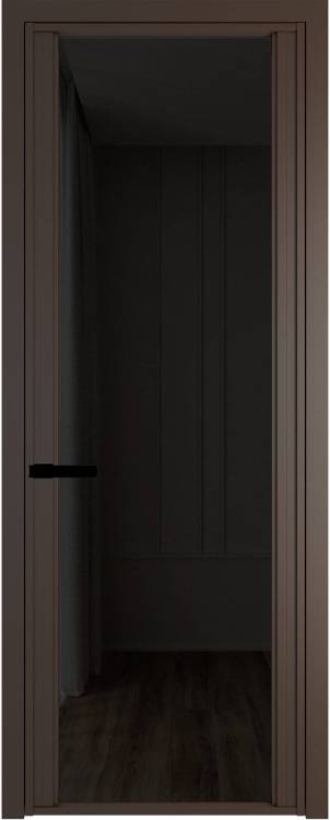 Межкомнатная дверь Profil Doors 2 AGP цвет профиля Деорэ, стекло безопасное 6 мм черное тонированное 700x2000
