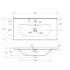Раковина BelBagno BB-8099-3-80 белый глянцевый, 81x40x17 фото 3