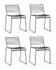 Набор из 4 стульев Stool Group Danny DN-S18 BL/BL X4 черный с черной подушкой