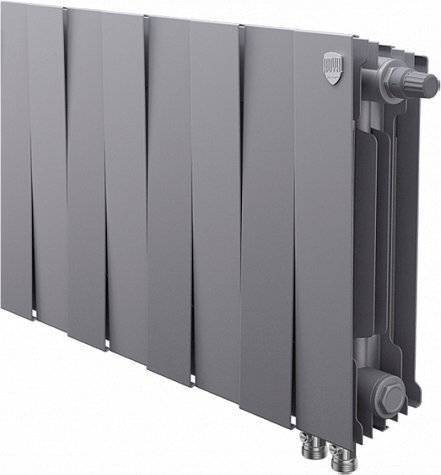Радиатор биметаллический Royal Thermo Piano Forte 300 VDR silver satin, 8 секций