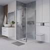 Душевой уголок Niagara Nova NG-65-9CH-CH90-34 профиль хром, стекло шиншилла, 90x90x195 фото 3