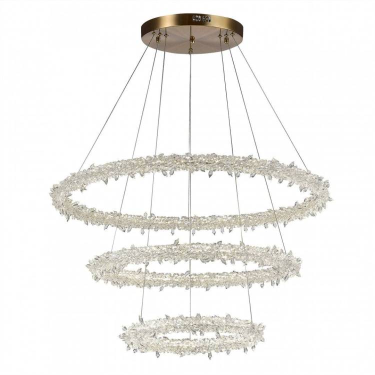 Люстра подвесная ST Luce Lucchero SL6105.203.03 Золотистый/Прозрачный LED 1*160W 3000 - 6500K