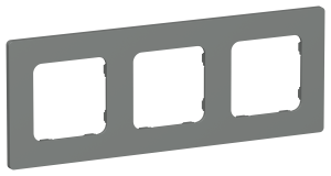 Рамка 3-постовая IEK Flite FI-M32-32-20-K80 мокрый асфальт