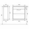Тумба с раковиной Uperwood Modul подвесная, матовая, черная, 60 см фото 15