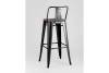Стул барный Stool Group Tolix YD-H765E-W KD LG-01 X4 черный глянцевый/темное дерево 4 шт фото 3