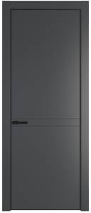 Межкомнатная дверь Profil Doors 11 PE полотно Графит, кромка алюминиевая с четырех сторон черная, алюминиевый молдинг 3мм 700x2000