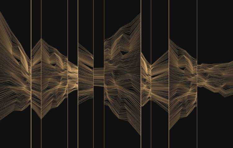 3D Фотообои Artegrafico «Безупречная геометрия в золотом исполнении» LST-029 акварель