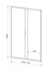 Душевая дверь в нишу Royal Bath Accord RB110HS-T профиль белый, стекло прозрачное, 110x200 фото 2