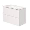Тумба с раковиной La Fenice Terra Twin Bianco NFNC-01-TER-B-80-2-3-80 белая матовая, 80 см