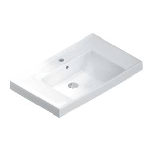 Мебельная раковина Kerama Marazzi Cubo 80 подвесная, белая глянцевая