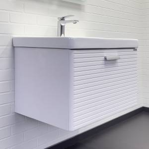 Тумба с раковиной Comforty Танжер-70П 00-00019565 подвесная, белая матовая