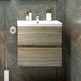 Тумба с раковиной Art&Max Techno подвесная, 60, дуб мелфорд