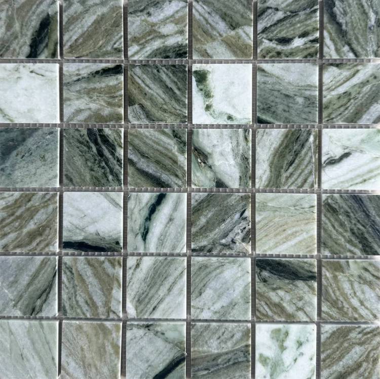 Мозаика Starmosaic Wild Stone JMST2501 Green Marble (4.8x4.8) 30.5x30.5