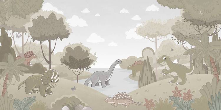 Фреска Ortograf Little friends 34362 Страна динозавров 2 Флорентина Суперфасад FFSO