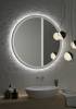 Зеркало Art&Max Napoli AM-Nap-800-DS-F-Grey серый матовый, с подсветкой, 80x80 фото 9