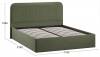 Кровать двуспальная Трия Тиффани TRI_257428 Jercy Deep Green фото 4