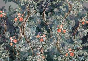 3D Фотообои Artegrafico «Розовый сад» ED-001 песок