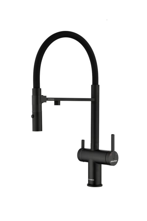 Смеситель для кухни Paulmark Gravity Gr213888-AN с гибким изливом, антрацит