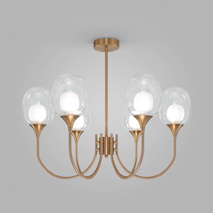 Потолочный светильник Eurosvet Spritz 70217/6 латунь Smart