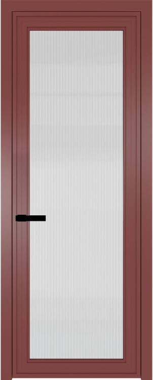 Межкомнатная дверь Profil Doors 1 AGP цвет профиля Красный антрацит, стекло безопасное 6 мм мору осветленное 600x2000