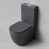 Унитаз-компакт Grossman Торнадо GR-4494GMSQ безободковый, с микролифтом, серый матовый фото 5