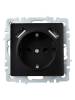 Розетка 1-местная с заземлением, шторками и USB Type A+A IEK Brite BR-R14-16-U21-D21-K02 черный фото 7