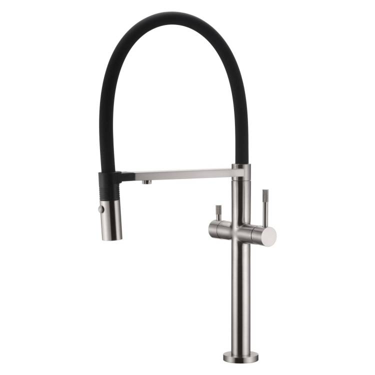 Смеситель для кухни Boheme Uno 115-NB под фильтр, брашированный никель