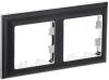 Рамка 2-постовая IEK Brite BR-M22-12-2-K23 хром/черный
