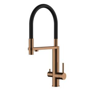 Смеситель для кухни Knotlor Infinity SS-15/RB с подключением фильтра, бронза